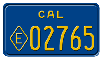 1969 CALIFORNIA STATE EXEMPT MOTORCYCLE LICENSE PLATE - 4