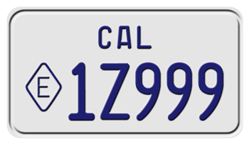 1993 CALIFORNIA STATE EXEMPT MOTORCYCLE LICENSE PLATE - 4"x7"