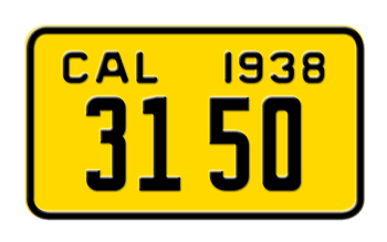 1938 CALIFORNIA MOTORCYCLE LICENSE PLATE - 4