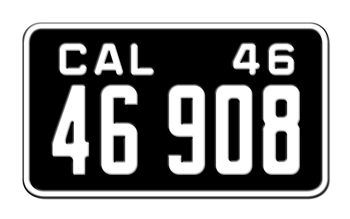 1946 CALIFORNIA MOTORCYCLE LICENSE PLATE - 4