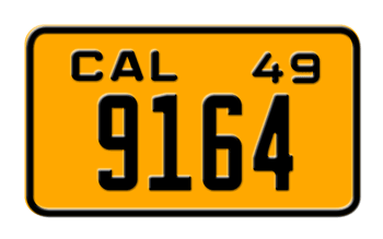 1949 CALIFORNIA MOTORCYCLE LICENSE PLATE - 4