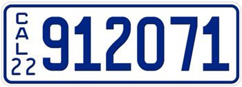 1922 CALIFORNIA CAR / TRUCK LICENSE PLATE - 5