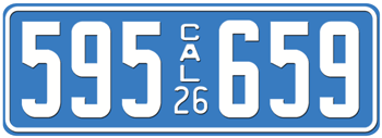 1926 CALIFORNIA CAR / TRUCK LICENSE PLATE - 5