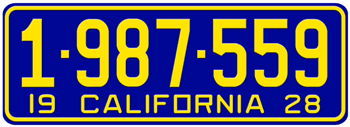 1928 CALIFORNIA CAR / TRUCK LICENSE PLATE - 5