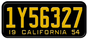 1954 CALIFORNIA CAR / TRUCK LICENSE PLATE - 6"x14"