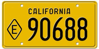 1956-1962 STATE EXEMPT CALIFORNIA CAR / TRUCK LICENSE PLATE - 6"x12"