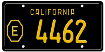 1963-1968 COUNTY EXEMPT CALIFORNIA CAR / TRUCK LICENSE PLATE - 6