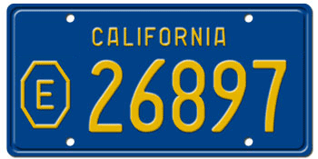 1969-1986 COUNTY EXEMPT CALIFORNIA CAR / TRUCK LICENSE PLATE - 6"x12"