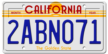 1982-1986 CALIFORNIA CAR / TRUCK LICENSE PLATE - 6