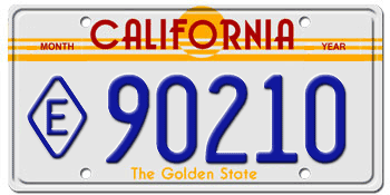 1982-1986 STATE EXEMPT CALIFORNIA CAR / TRUCK LICENSE PLATE - 6"x12"