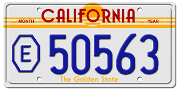 1982-1986 COUNTY EXEMPT CALIFORNIA CAR / TRUCK LICENSE PLATE - 6"x12"