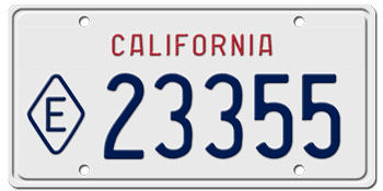 1987-1993 STATE EXEMPT CALIFORNIA CAR / TRUCK LICENSE PLATE - 6"x12"