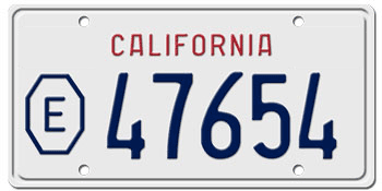 1987-1993 COUNTY EXEMPT CALIFORNIA CAR / TRUCK LICENSE PLATE - 6"x12"