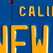 Embossed custom California license plates for collector cars
