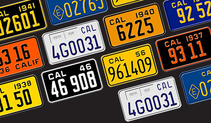 Replica California license plates for motorcycle